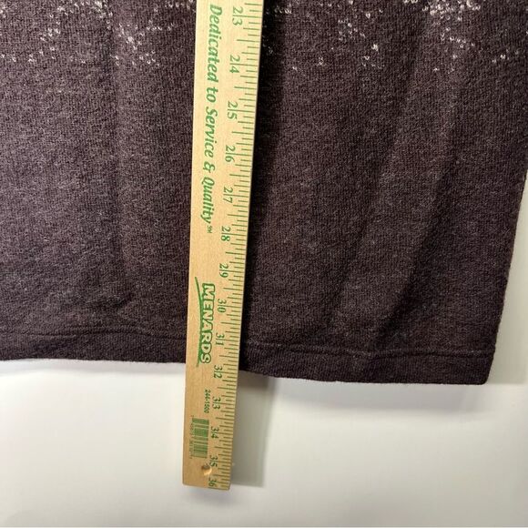 New Chico's Women's 100%Wool Knit Animal Print Ombre Open Cardigan Size 2 large - Picture 11 of 16